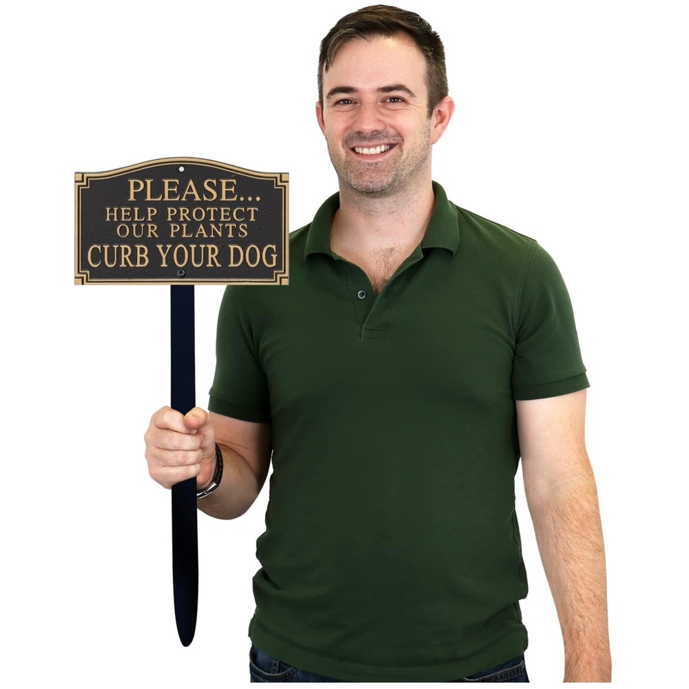 Dog Poop Sign with Lawn Stake – Garden Statement