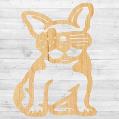Cool Bulldog Cut out , Wood plaque sign,wood Crafts,Craft supply, home decor