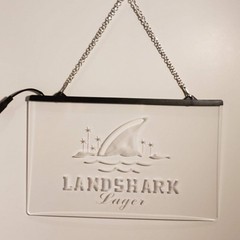 Landshark Lager LED Sign Beach Bar Man Cave Wall Decor