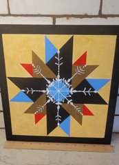 Barn Quilt 12″x12″ Wood Farmhouse Christmas Snowflake indoor/outdoor