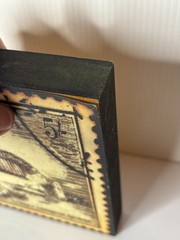 Australian Postage Stamp Sydney Harbour Bridge Wall Art Wood Plaque Sign Vintage