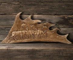 Vintage C. Anthony, Moose Pass Alaska, Faux Antler Wall Plaque 12”