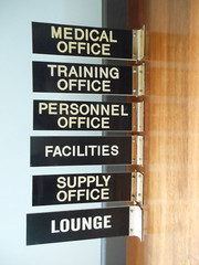 8 Vintage Military Base Hallway Mount Plastic Office Signs Movie Props 2 Sides