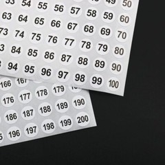 20 Sheets 1-200 Consecutive Number Stickers for Inventary Storage Organizing
