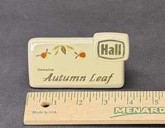 Hall Autumn Leaf Jewel Tea Advertising Ceramic Sign Vintage