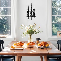 DICYWUDI Black Metal Tree Wall Decor, Cabin Decor, Tree Decor, Rustic Wall De…