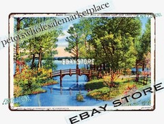 1941 Rustic Bridge Reelfoot Lake Union City Tennessee Tin Sign bedroom ideas