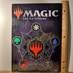 Magic The Gathering Mana Symbols Metal Tin Sign Hanging Official MTG Collectible