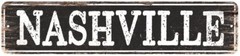 NASHVILLE Personalized Chic Metal Sign Home Decor Cities 4×18 104180007235