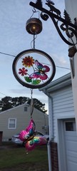 Solar Powered Hanging Butterfly Welcome Entryway Decor Garden Lamp