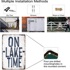 Tin Metal Sign Lake House Decor Lake Life Wall Decor Lake House 8×12