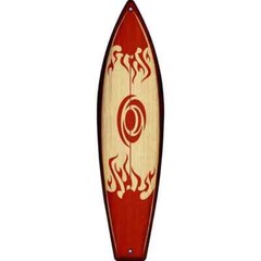 Surfboard design Metal Surfboard Sign 23″x6″ Plaque Home Door Garage Wall