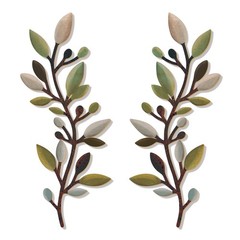 Zzbakress 2 Pcs Colorful Tree Leaf Wall Art Decor Vine Home Wall Decor Olive …