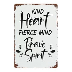 1pc Metal Wall Sign 8×12 Inch Iron Motivational Plaque Chinese English