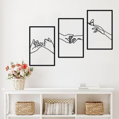 Minimalist Lines Female Body Hand Shape Metal Wall Art Decor,Modern Abstract …
