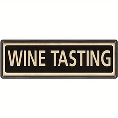 Classic Black Beige Wine Tasting Metal Sign Home Wine Cellar Wall Decoration