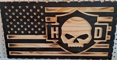 2nd Amendment Wood American Flag Wall Art Patriot Sign 11.25x22x.75 In