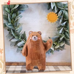 13 Pcs Interchangeable Seasonal Tabletop Sign 4th of July Wooden Brown Bear D…
