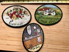 SPAIN BASQUE WELCOME KITCHEN BATHROOM Sign Hanging Door Wall Home Decoration