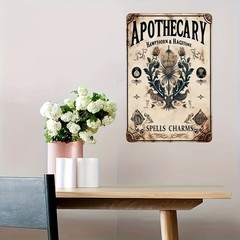 Vintage Apothecary Tin Metal Signs Set of 1, 8×12-inch – Antique Pharmacy Wall A