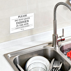 Please Do Not Leave Dishes in the Sink Sign – 4X6 Inch Laminated Kitchen Reminde