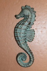 1-Large SEAHORSE Wall Hanging,Plaque ,Beach Decor,Coastal Living,Gifts,BL-77