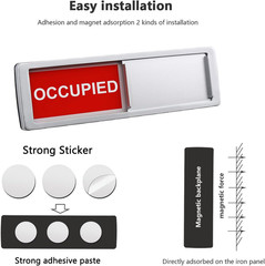Vacant Occupied Sign, Vacant Occupied Door Sign for Home Office Restroom Confere