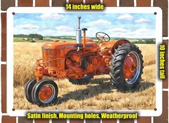 Metal Sign – 1942 Case SC Tractor Watercolor – 14×10