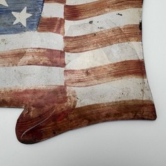 VTG Sheet Metal 13-Star Betsy Ross American Flag Hanging Sign Patriotic Decor