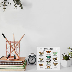 Inspirational Bible Verse Wooden Box Sign Christian Home Decor Butterfly You Are