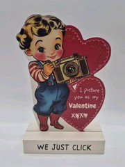 Hobby Lobby Valentine’s Day Wood Shelf Decor Vintage Look We Just Click 6.5″