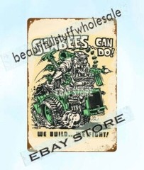 SEABEES CAN DO auto hot rod old-school metal tin sign bathroom metal wall art