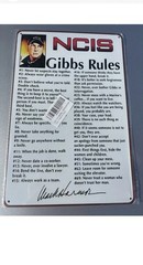 NCIS Gibbs Rules Metal Sign Factory sealed 12×15