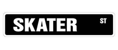 SKATER Aluminum Street Sign Metal Plastic Decal skateboarding helmet board ice