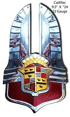 ArtFuzz Cadillac Vintage Car Hood Ornament Metal Laser Cut Out
