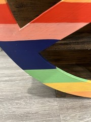 Peace Wood Shelf Sit Or Hang 18” | Colorful Pride Peace Shelf