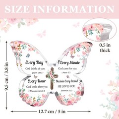 Christian Gifts for Women Faith, Beautiful Butterfly Acrylic Plaque Sign, Inspir