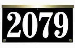 12V DC Illuminated Address Sign Plaque House Numbers LED Lighted, Auto On/Off