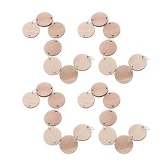 50 Pcs Family Birthday Board Wall Hanging Calendar Wood Circles for Sign Wooden