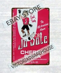 1969 Jo Sole Cherry Soda soft drink Buffalo New York metal tin sign home decor