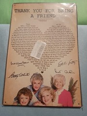 Thank You for Being a Friend Golden Girls 8×12 Metal Wall Sign Poster, Brand New
