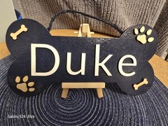 Handmade Wood Dog Bone Duke 10x5x1/4″