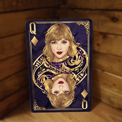 Taylor Swift Golden Queen of Diamonds Swiftie Eras Fan Art Metal Poster Sign