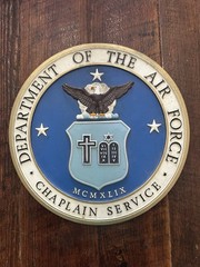 Vintage 14.5″ Department of the Air Force Chaplain Service Fiberglass Plaque