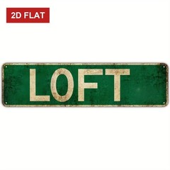 Loft Green Vintage Metal Sign Industrial Loft Wall Art Hanging Decoration Gift