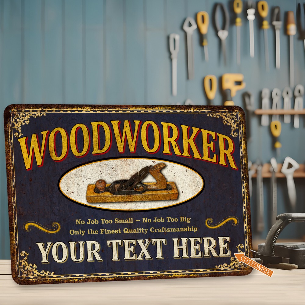 Personalized Woodwork Sign Garage Decor Workshop Woodshop Man Cave 108122002091