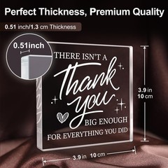 Pozetazas Thank You Gifts for Women Men, Teacher Appreciation Gifts, Square A…