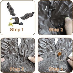 Eagle Metal Wall Art for Living Room 23.6”H X 22.4” L Handmade Large Eagle Wa…