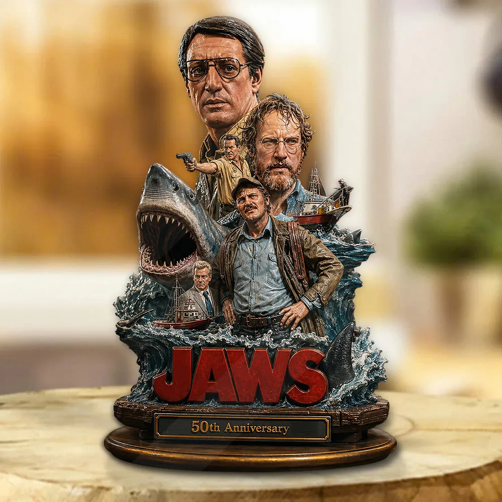 Jaws 50th Anniversary Custom Shape Acrylic Plaque