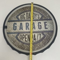 Big Daddy’s Garage Neon LED Light Bottle Cap – Led Neon Blue Light Up Sign Works